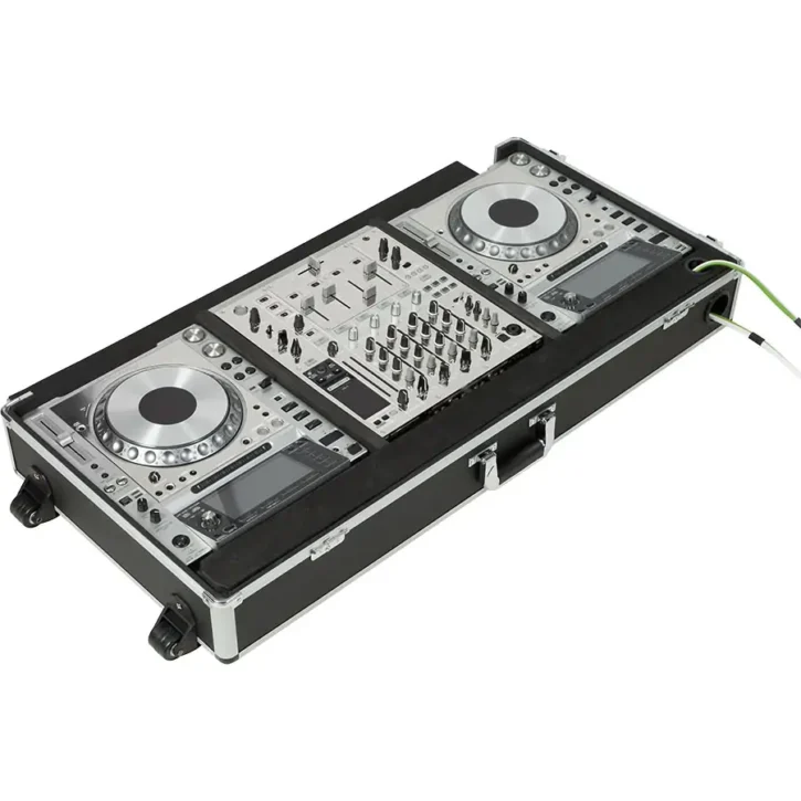Flight Case Pioneer CDJ-850 o XDJ-1000MK2 y DJM-750MK2 Plata (Ruedas) - Imagen 6