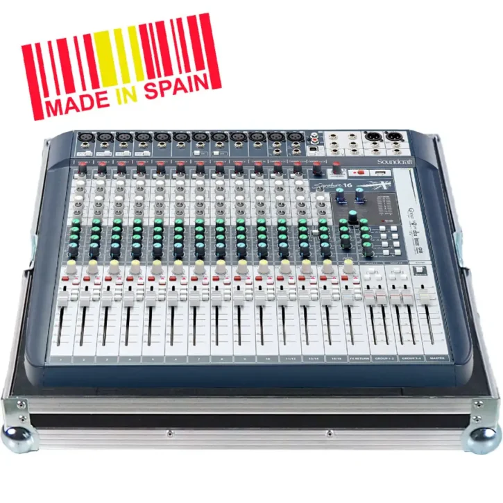 Flight case Mezclador Soundcraft SIGNATURE16 Plata - Imagen 1