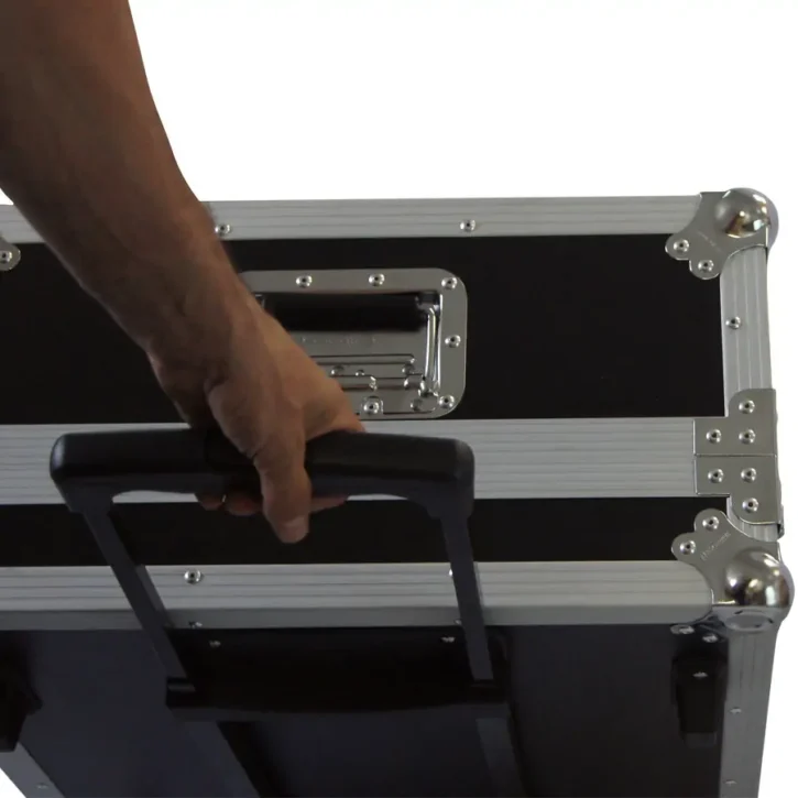 Flight Case Allen&Heath QU-16/SQ5/ Behringer X32PRODUCER Plata (Trolley y Ruedas) - Imagen 11