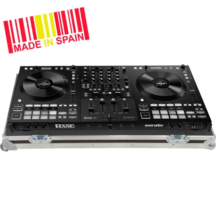 Flight case controlador Rane FOUR/ PERFORMER Plata (Ruedas) - Imagen 1