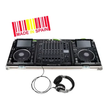 Flight Case Pioneer CDJ-3000/ NXS2 y DJM-V10/ A9 Plata (Ruedas)