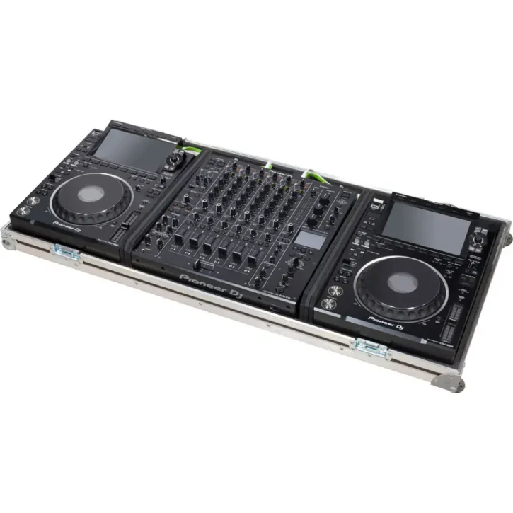 Flight Case Pioneer CDJ-3000/ NXS2 y DJM-V10/ A9 Plata (Ruedas) - Imagen 3