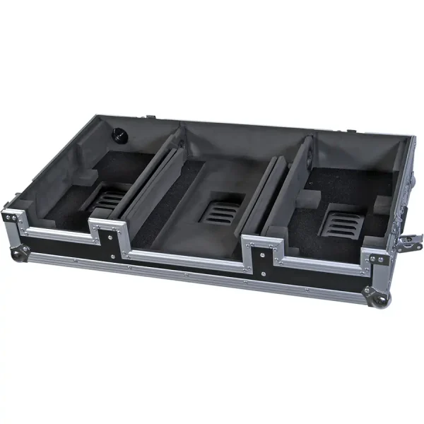 Flight Case Pioneer XDJ-700 ó CDJ-350/ DJM-750MK2 Plata (Ruedas) - Imagen 6