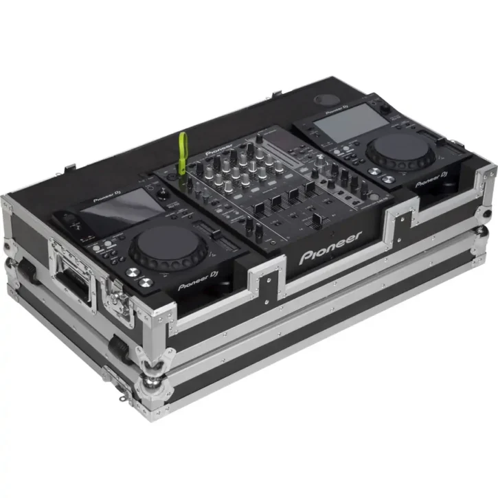 Flight Case Pioneer XDJ-700 ó CDJ-350/ DJM-750MK2 Plata (Ruedas) - Imagen 1