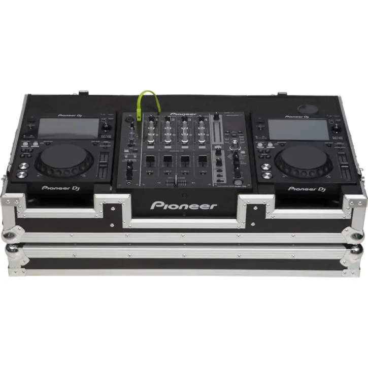 Flight Case Pioneer XDJ-700 ó CDJ-350/ DJM-750MK2 Plata (Ruedas) - Imagen 3