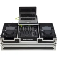 Flight Case Pioneer XDJ-700 ó CDJ-350/ DJM-750MK2 Plata ( Soporte Ordenador y Ruedas) - Imagen 3