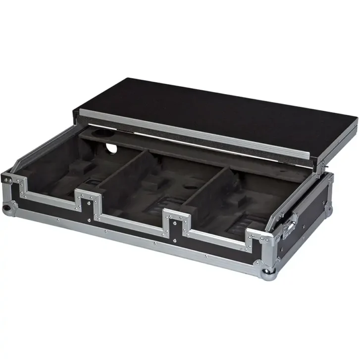 Flight Case Pioneer XDJ-700 ó CDJ-350/ DJM-450 Plata (Tri-stand) - Imagen 4