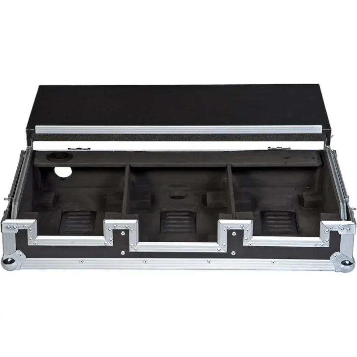Flight Case Pioneer XDJ-700 ó CDJ-350/ DJM-450 Plata (Tri-stand) - Imagen 5