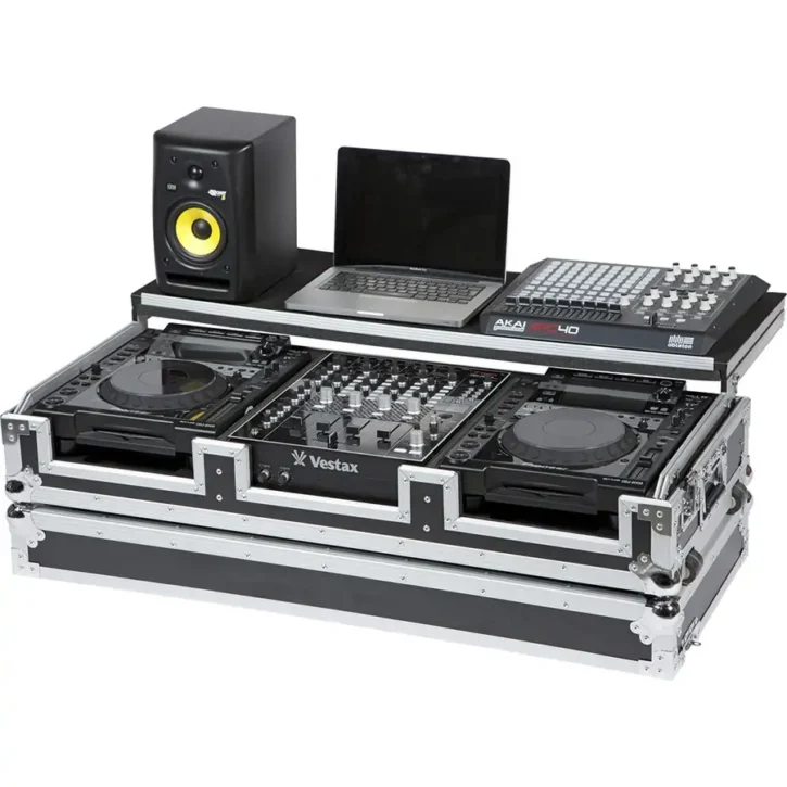 Flight Case Pioneer CDJ-2000NXS2/ DJM-900NXS2 Plata (Soporte Ordenador y Ruedas) - Imagen 3