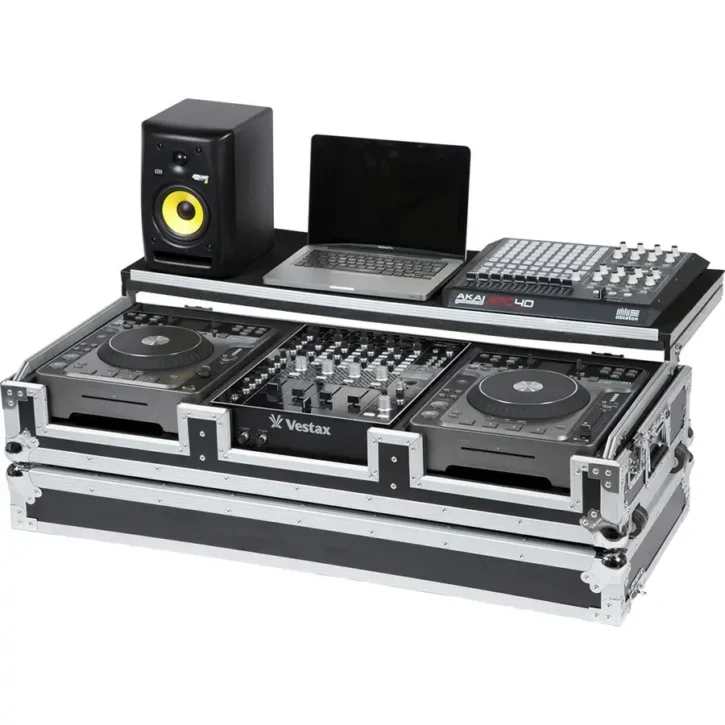 Flight Case Pioneer CDJ-2000NXS2/ DJM-900NXS2 Plata (Soporte Ordenador y Ruedas) - Imagen 5
