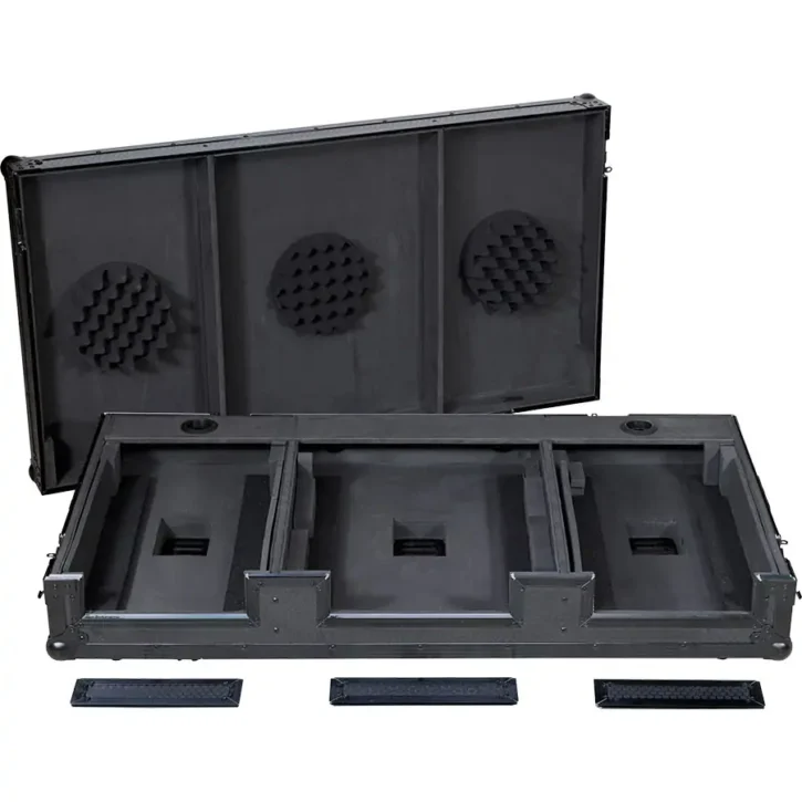 Flight Case Pioneer CDJ-3000 / DJM-V10/V10LF Negra (Ruedas) - Imagen 4