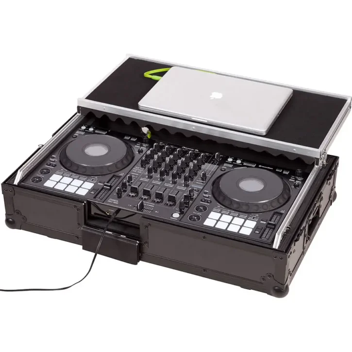 Flight Case Controlador Midi Pioneer DDJ-1000 Negra (Soporte Ordenador Trolley y Ruedas) - Imagen 2