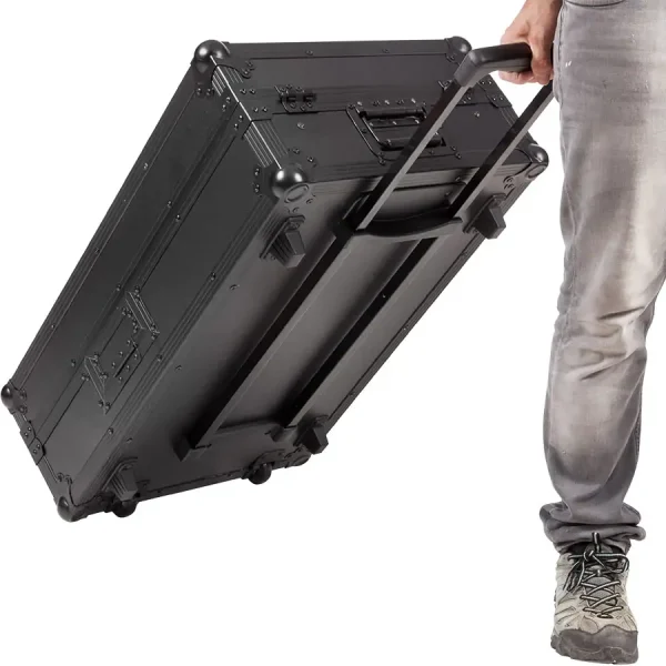 Flight Case Controlador Midi Pioneer DDJ-1000 Negra (Soporte Ordenador Trolley y Ruedas) - Imagen 14