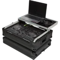 Flight Case Pioneer DDJ-FLX4/ DDJ-400 Negra (Sopt Ordenador Trolley y Ruedas) - Imagen 8