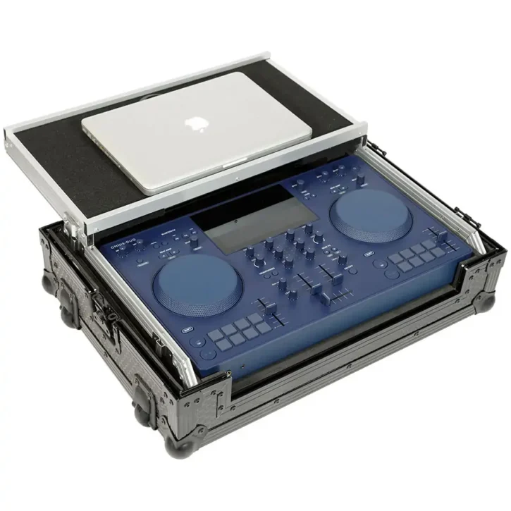 Flight Case Pioneer DDJ-FLX4/ DDJ-400 Negra (Sopt Ordenador Trolley y Ruedas) - Imagen 3