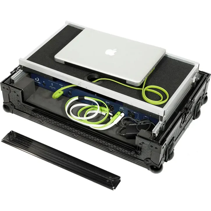 Flight Case Pioneer DDJ-FLX4/ DDJ-400 Negra (Sopt Ordenador Trolley y Ruedas) - Imagen 5