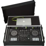 Flight Case Pioneer DDJ-800/ DDJ-SX3 Negra (Soporte Ordenador Trolley y Ruedas)