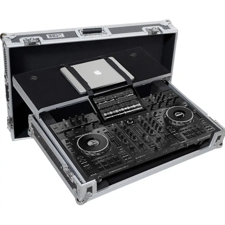 Flight case Sistema DJ Todo en uno Denondj PRIME4+ Plata (Sopt Ord y Ruedas) - Imagen 3