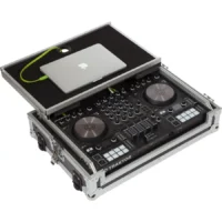 Flight Case NIKONTROL S4/S3Pioneer DDJ-SR2 Plata (Soporte Ordenador Trolley y Ruedas) - Imagen 3