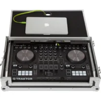 Flight Case NIKONTROL S4/S3Pioneer DDJ-SR2 Plata (Soporte Ordenador Trolley y Ruedas) - Imagen 4