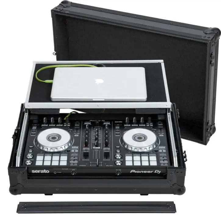 Flight Case Controlador Midi Pioneer DDJ-SR2 Negra (Sopt Ordenador Trolley y Ruedas) - Imagen 1