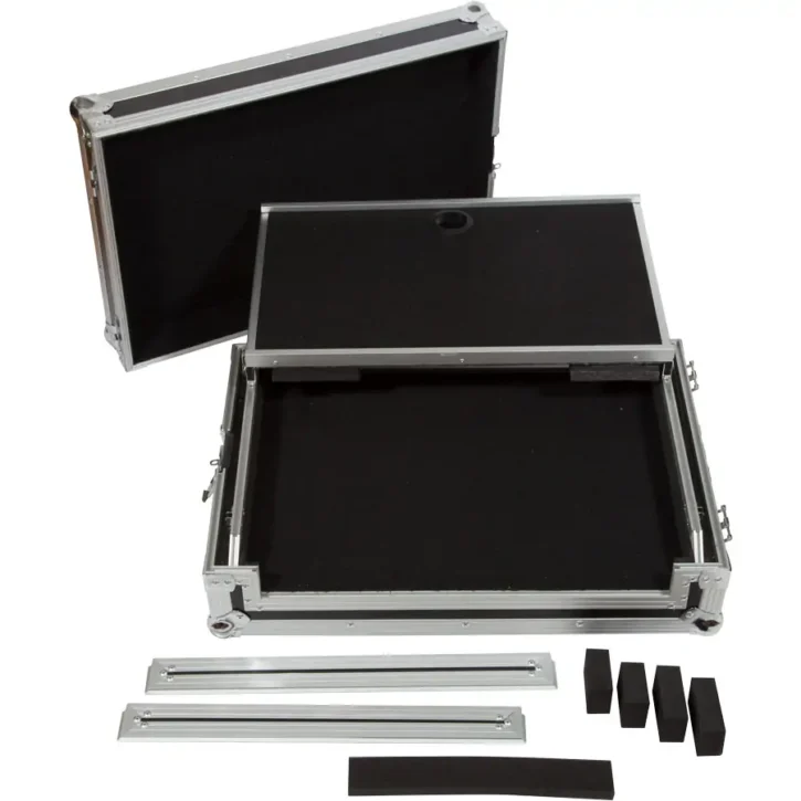Flight Case NIKONTROL S4/S3Pioneer DDJ-SR2 Plata (Soporte Ordenador Trolley y Ruedas) - Imagen 10