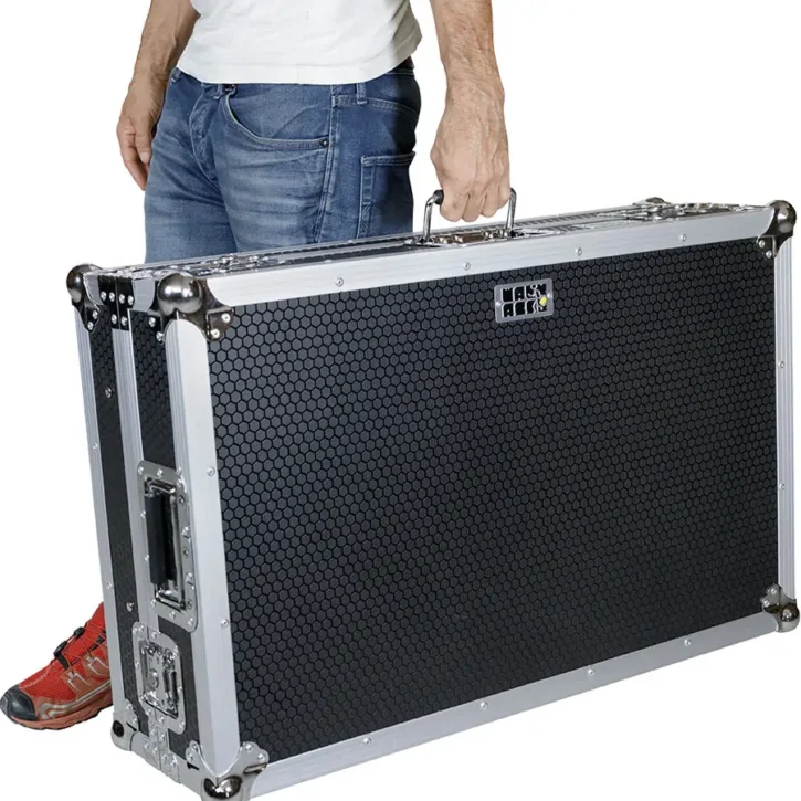 Flightcase Aluminio para Sistema Dj Completo Pioneer Dj XDJ-RX3 (Bandeja portátil y ruedas) - Imagen 11