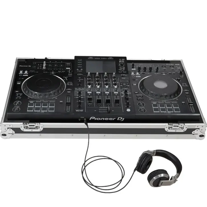 Flight case Bajo perfil para Pioneer XDJ-XZ (Plata) Ruedas - Imagen 3