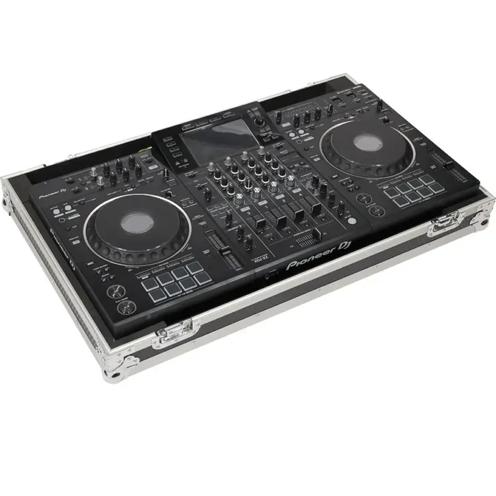 Flight case Bajo perfil para Pioneer XDJ-XZ (Plata) Ruedas - Imagen 4