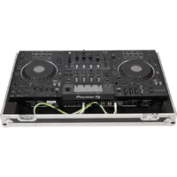 Flight case Bajo perfil para Pioneer XDJ-XZ (Plata) Ruedas - Imagen 5