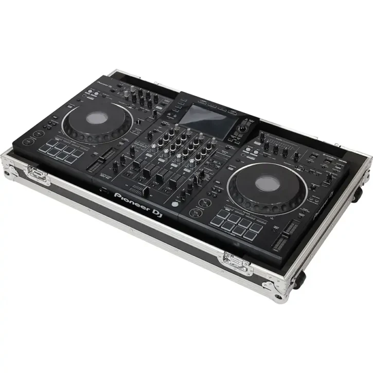 Flight case Bajo perfil para Pioneer XDJ-XZ (Plata) Ruedas - Imagen 6