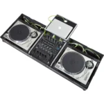 Flight Case Tocadiscos (Normal)/ Pioneer DJM-900NXS2 Plata (Soporte Ordenador y Ruedas)