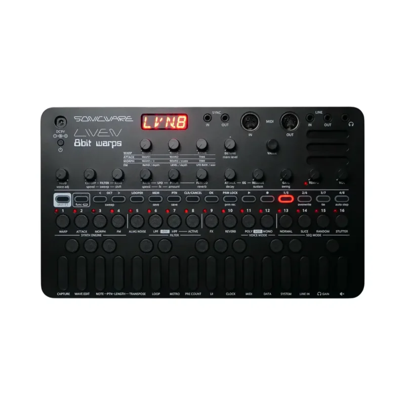 sintetizador-liven-8bit-warps-black-edition-1 Sonicware Liven 8 Bit Warps Black Edition Imagen 1