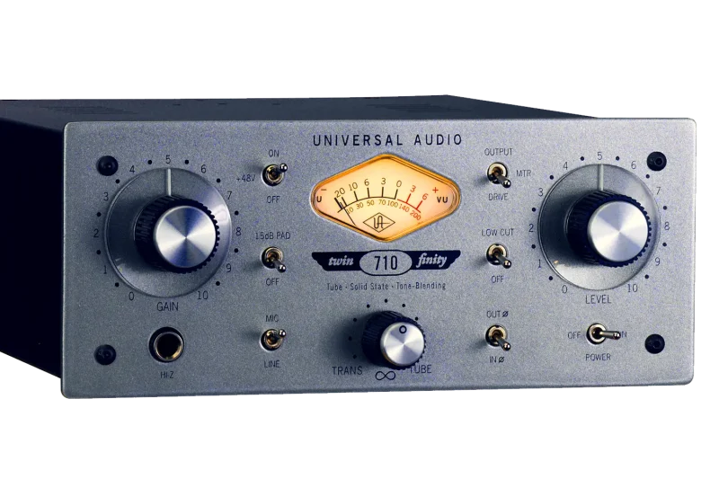 universal-audio-710-twin-preamp-front-conexion Universal Audio 710 twin finity - Imagen 1