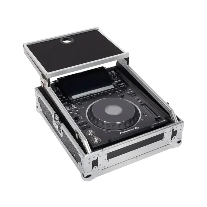 Flight Case Multi formato CDJ/MIXER 12" PLUS Plata (Soporte Ordenador) - Imagen 10