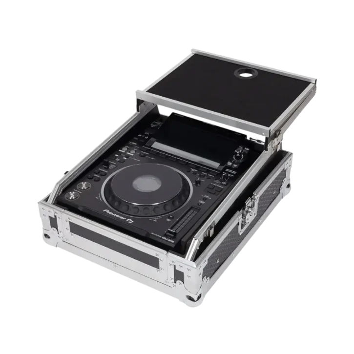 Flight Case Multi formato CDJ/MIXER 12" PLUS Plata (Soporte Ordenador) - Imagen 8