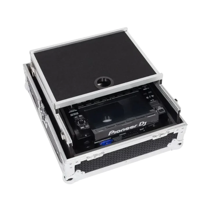 Flight Case Multi formato CDJ/MIXER 12" PLUS Plata (Soporte Ordenador) - Imagen 7