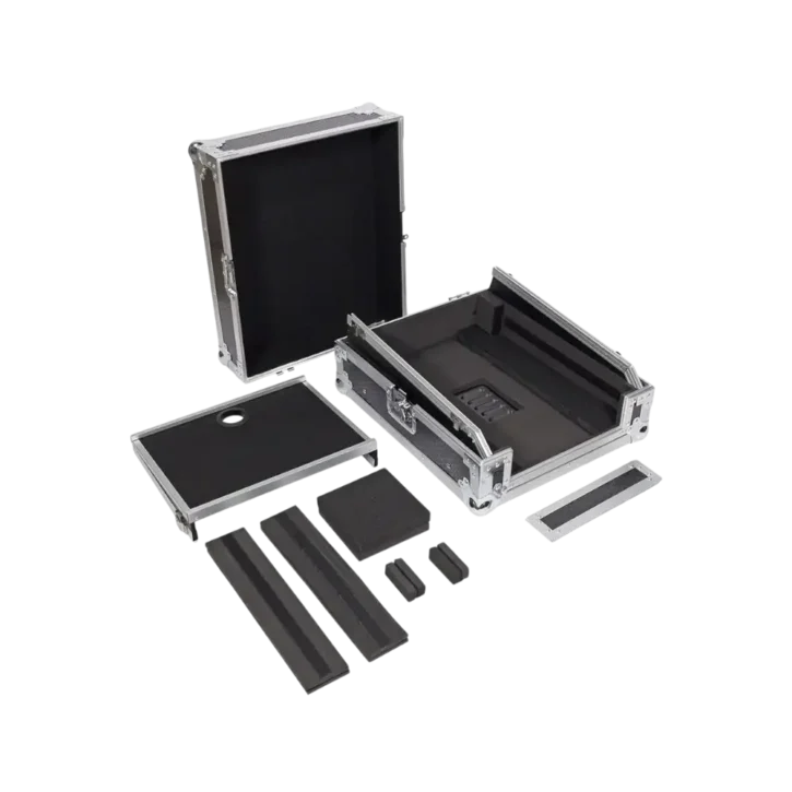 Flight Case Multi formato CDJ/MIXER 12" PLUS Plata (Soporte Ordenador) - Imagen 4