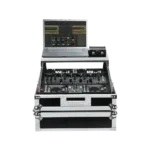 Flight Case Rack DJ 19" / 10U Plata (Soporte Ordenador)