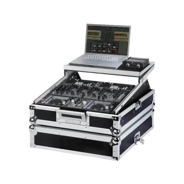 Flight Case Rack DJ 19" / 10U Plata (Soporte Ordenador) - Imagen 8