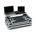 Flight Case Pioneer DDJ-800/ DDJ-SX3 Plata (Soporte Ordenador Trolley y Ruedas)