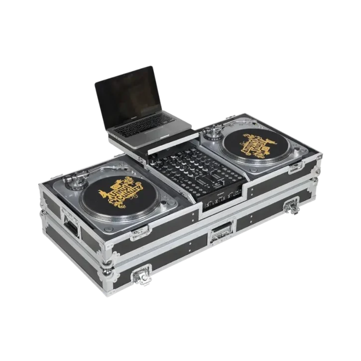 Flight Case Tocadiscos (Batalla)/ Pioneer DJM-S9 or NI KONTROL Z2 Plata (Soporte Ordenador y Ruedas) - Imagen 8