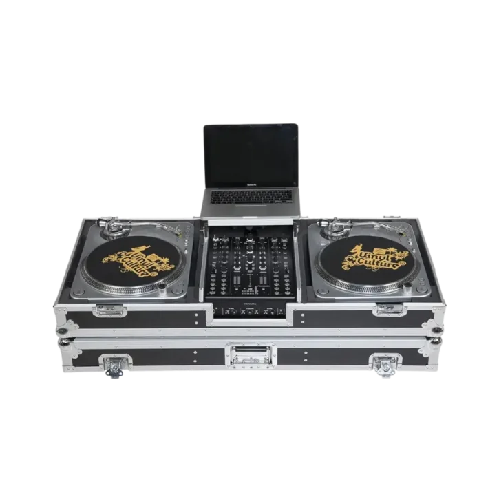 Flight Case Tocadiscos (Batalla)/ Pioneer DJM-S9 or NI KONTROL Z2 Plata (Soporte Ordenador y Ruedas) - Imagen 1