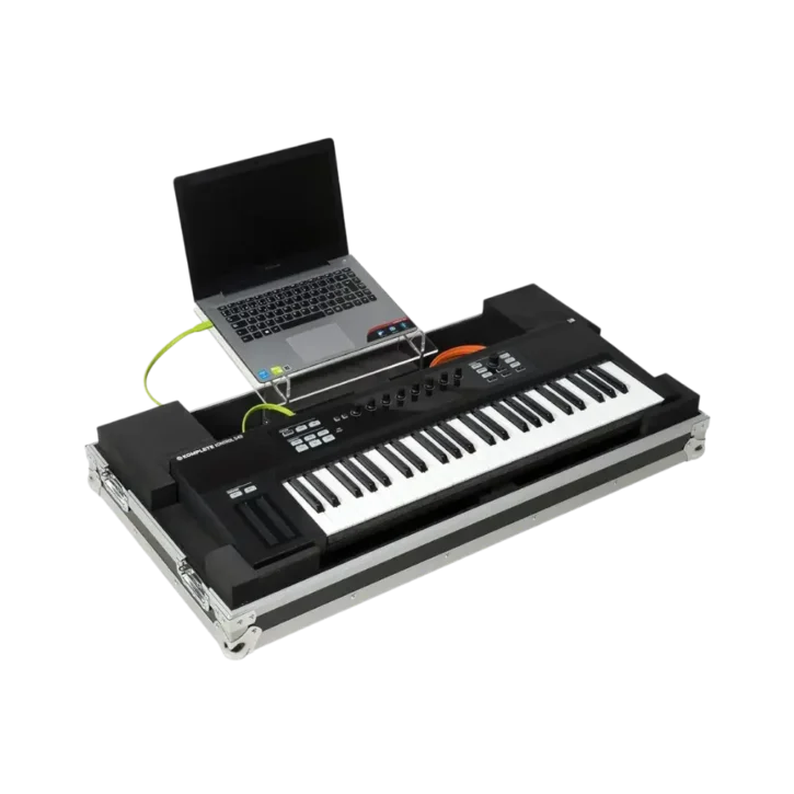 Flight case para teclado midi 49 teclas (Soporte Ordenador y Ruedas) - Imagen 7