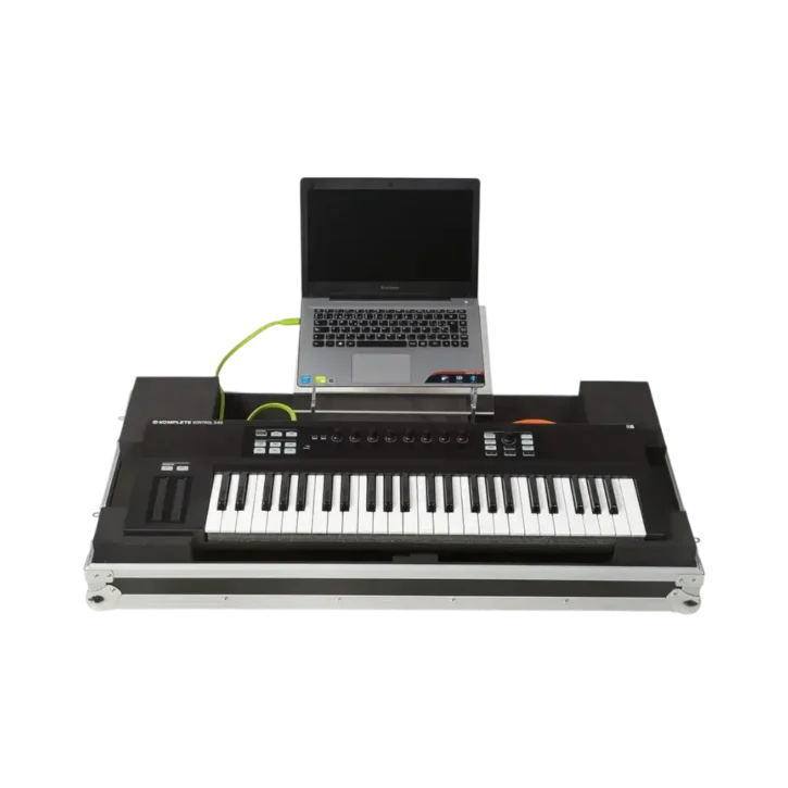Flight case para teclado midi 49 teclas (Soporte Ordenador y Ruedas) - Imagen 1