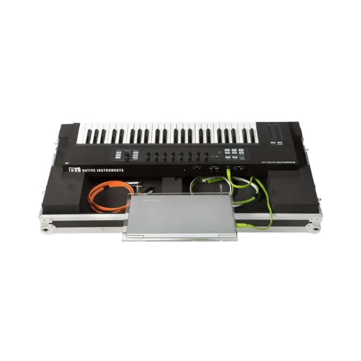 Flight case para teclado midi 49 teclas (Soporte Ordenador y Ruedas) - Imagen 5