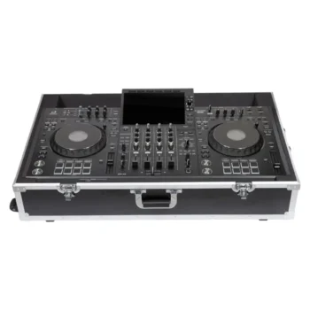 FlightCase Walkasse WCONTROLXXL vista frontal sin tapa y con controlador con Alphatheta XDJ-Az