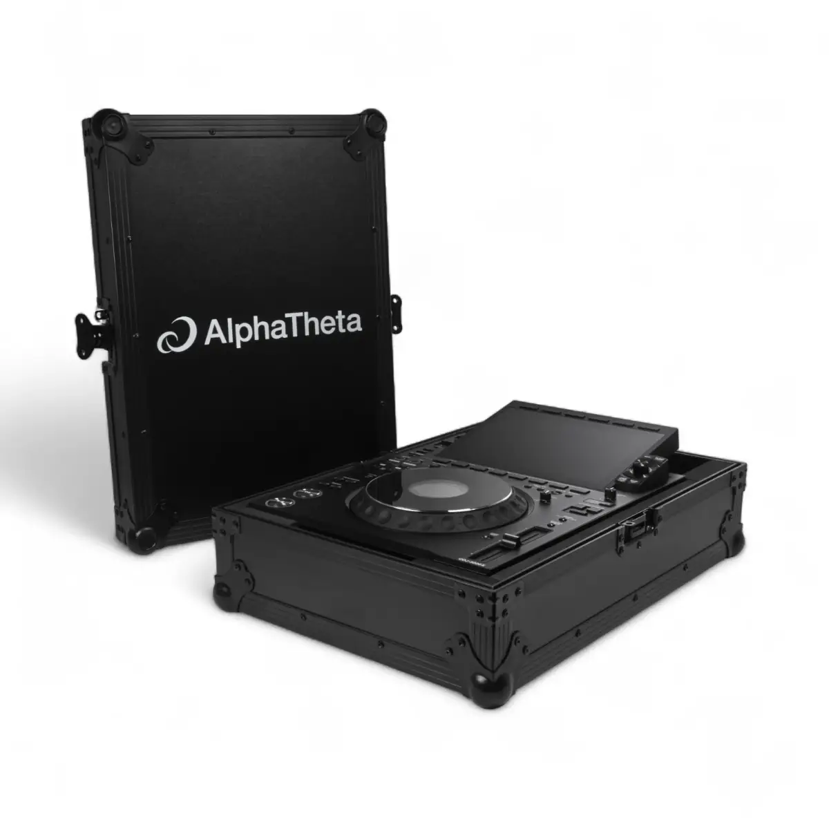 Flightcase-original-CDJ3000X-Alphatheta-Original-maxima-proteccion-y-dureza-abierto-tapa-y-cd Flight Case Original Alphatheta para CDJ3000X (FLT3000X) Imagen 1