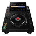 AlphaTheta CDJ-3000X reproductor DJ — vista frontal con la pantalla y el jog