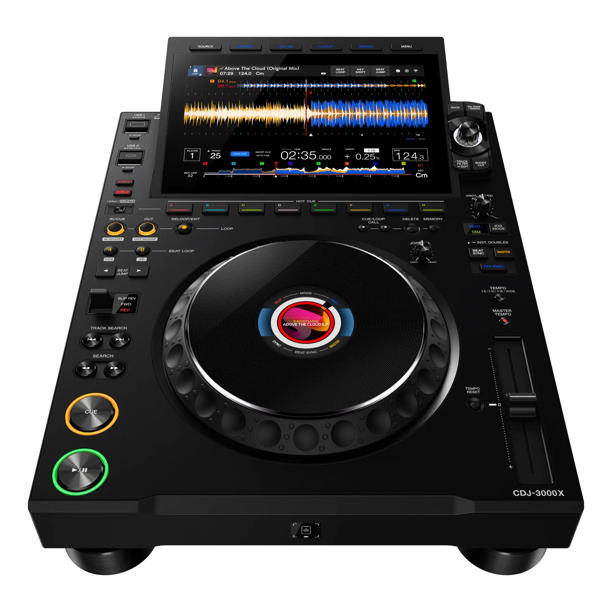 AlphaTheta CDJ-3000X – Reproductor multiformato profesional con rekordbox CloudDirectPlay y StreamingDirectPlay